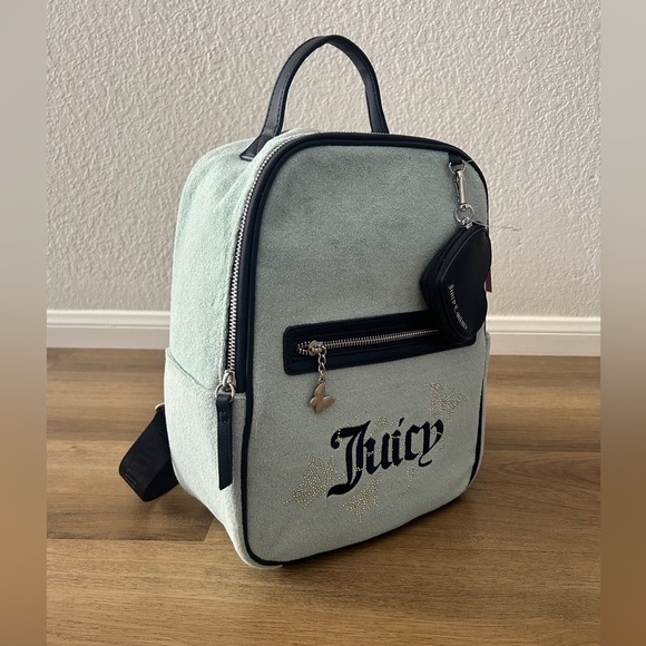Juicy Couture Mint Backpack w/ Heart Coin Pouch, Exclusive- NWT - Picture 5 of 14
